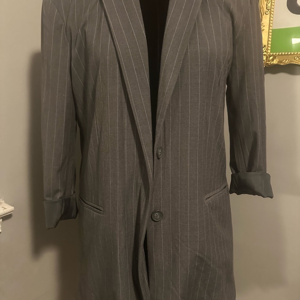 Gray Pinstripe womens Blazer